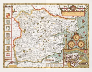 Essex, indgraveret af Jodocus Hondius (1563-1612) fra John Speed